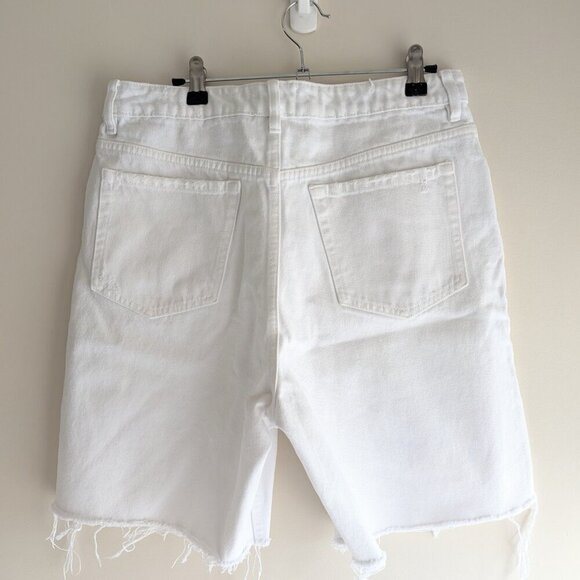 Zara Distressed Hem Bemuda Shorts - Picture 3 of 10